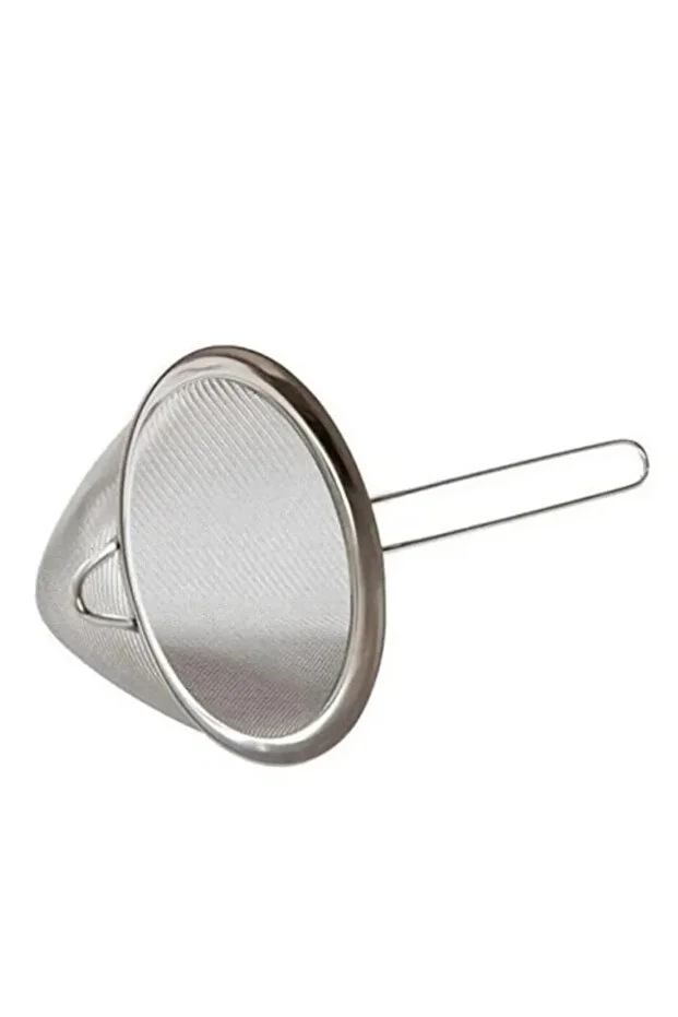 Barista Konik Kokteyl Süzgeci 8 cm – Profesyonel Paslanmaz Çelik Bar Strainer Mixology Araçları